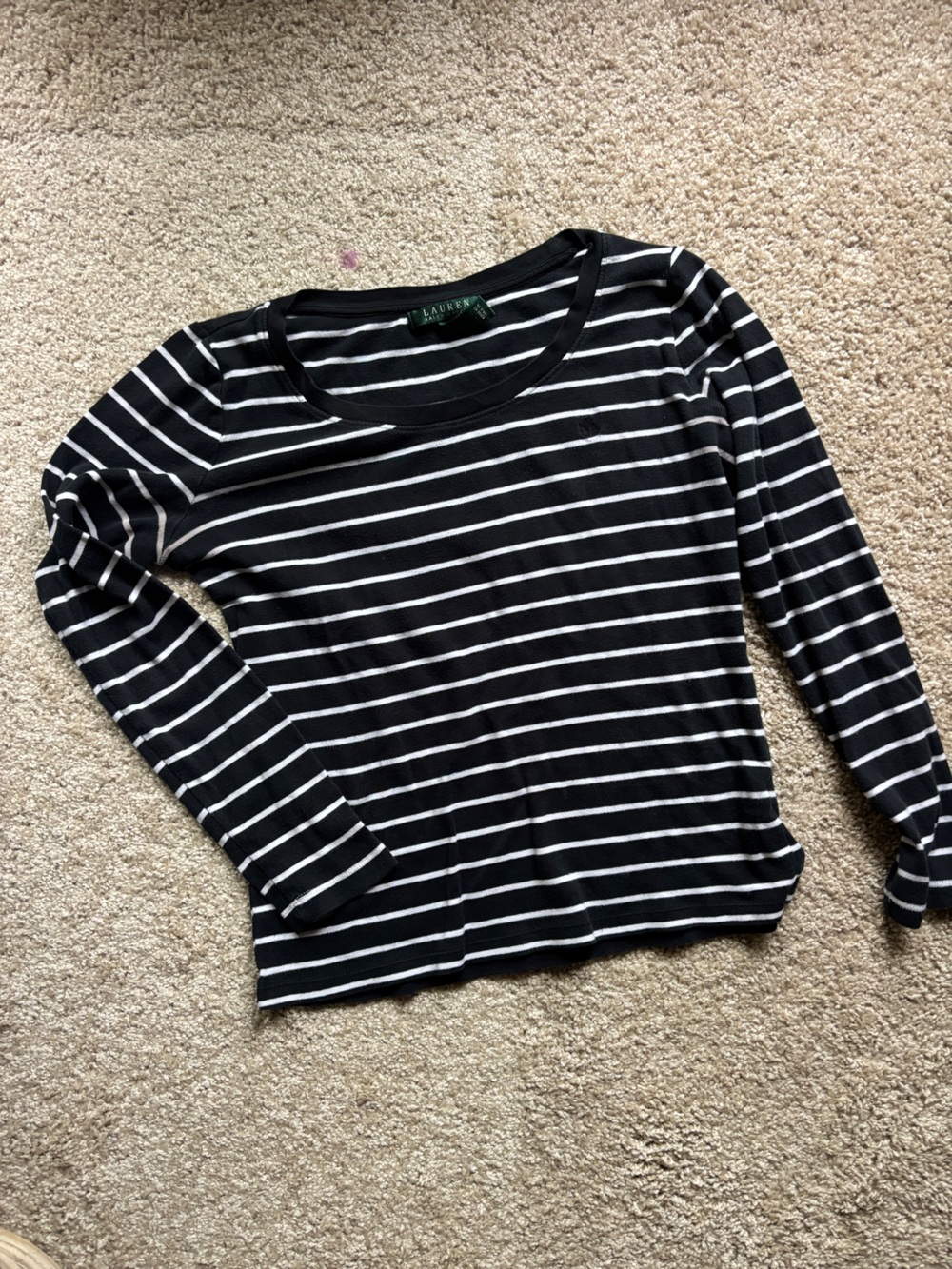 Ralph Lauren 3/4 Sleeve Striped Top